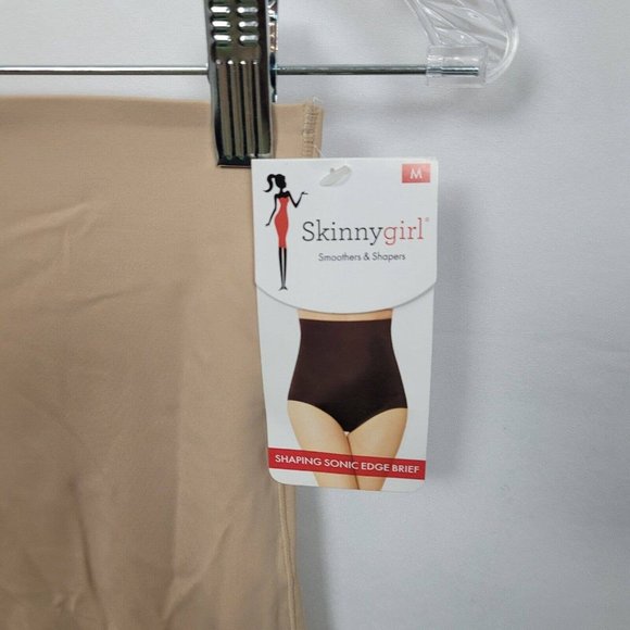 SALE5/$25 Skinnygirl Smoothers & Shapers Shaping Sonic Edge High Waist Brief Tan - Picture 5 of 9